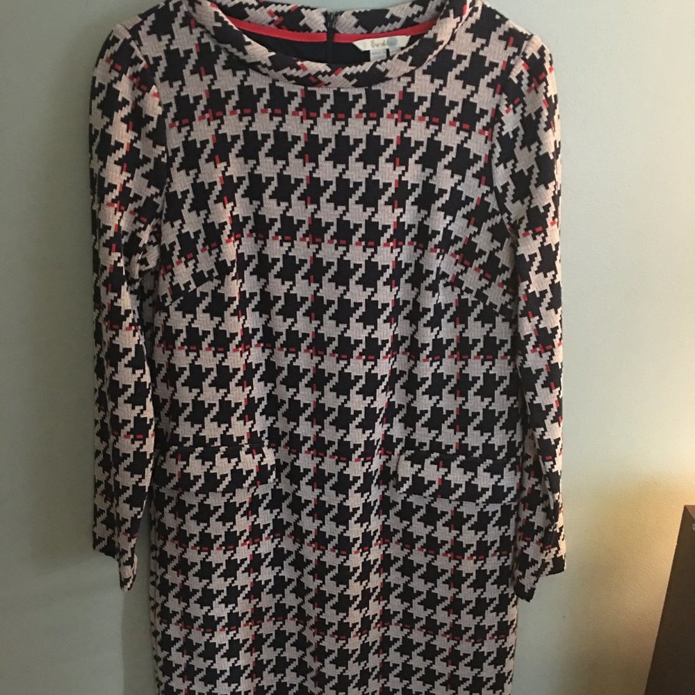 Boden Dress in Houndstooth